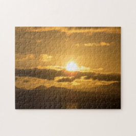 Goldener Sonnenuntergang Puzzle