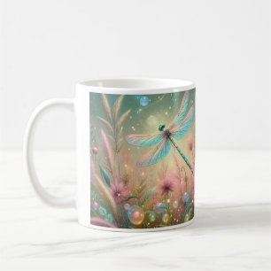 Goldener Sonnenuntergangs-Libelle Kaffeetasse