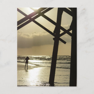 Goldener Spaziergang Postkarte