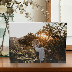 Goldener Spross Custom Fotoblock