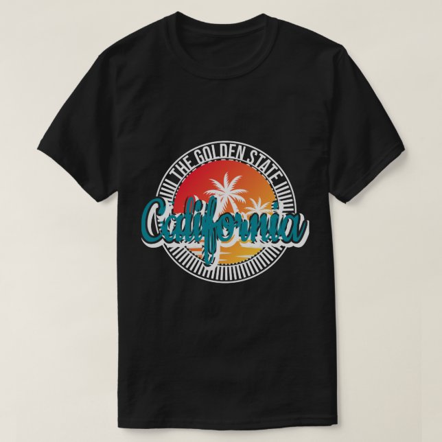 Goldener Staat California T - Shirt (Design vorne)