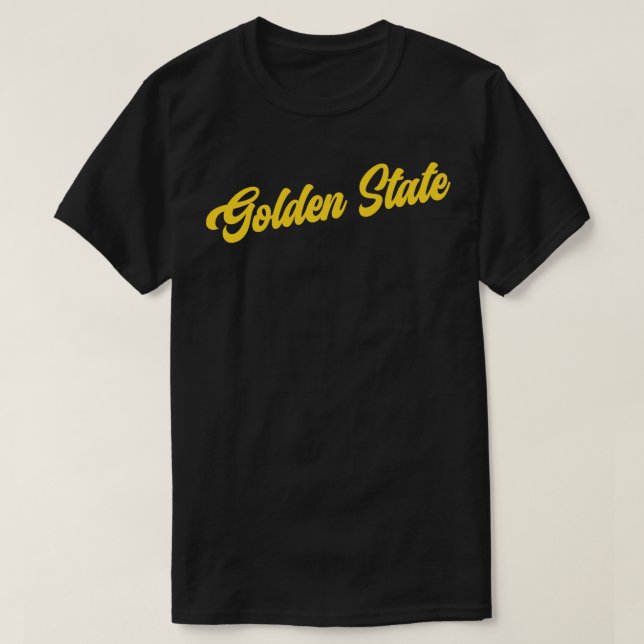Goldener Staat Retro Goldener Staat T-Shirt (Design vorne)