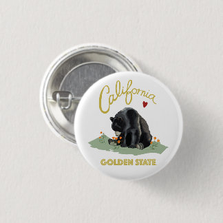 Goldener Staats-Bär Kaliforniens Button