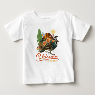 Goldener Staats-historische Baby T-shirt