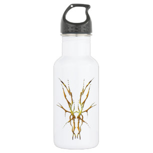Goldener Stammeshirsch-Schädel-Jagd-Design Edelstahlflasche