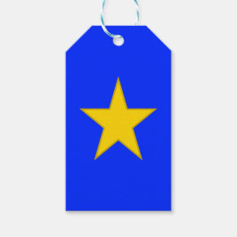 Goldener Star auf Royal Blue, Minimalisten Geschenkanhänger