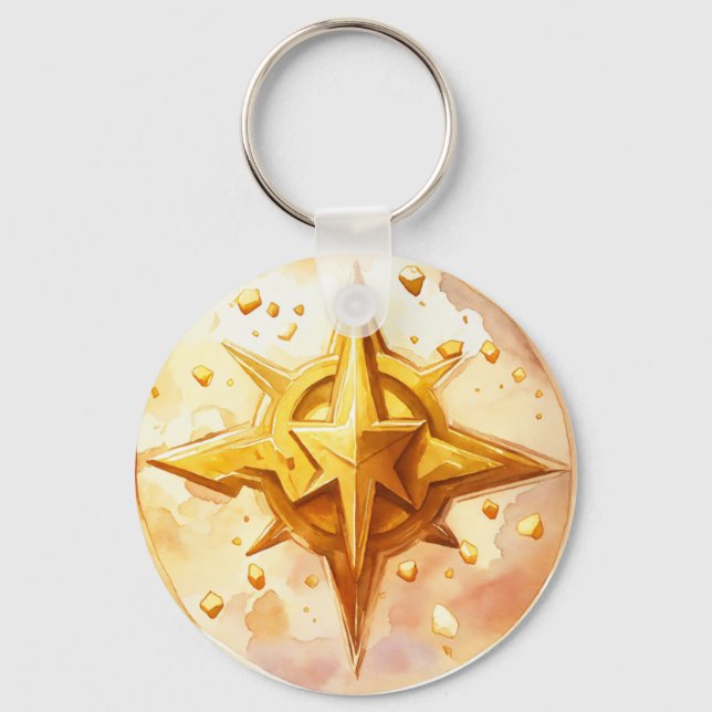 Goldener Star Schlüsselanhänger (Vorderseite)