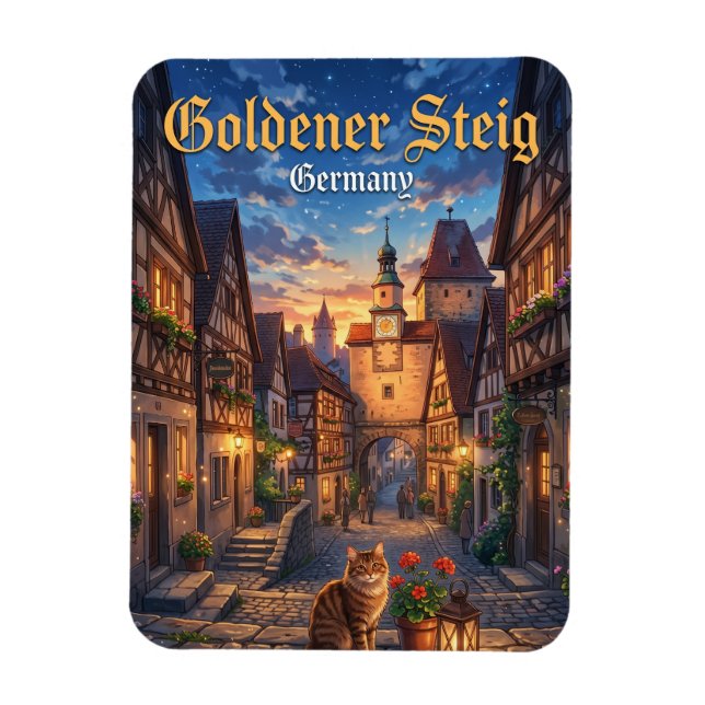 Goldener Steig Deutschland Magnet (Vertikal)