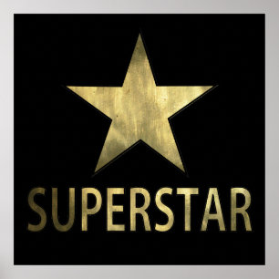 Goldener Stern-Superstar Poster