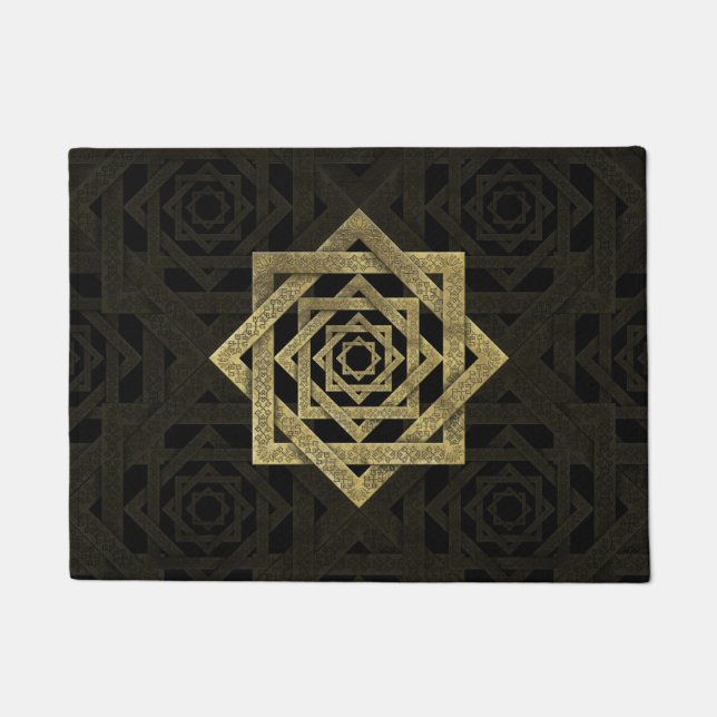 Goldener Stern von Lakshmi - Ashthalakshmi Fußmatte (Vorderseite)