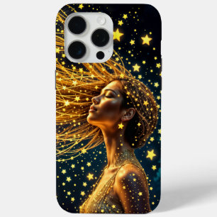 Goldener Sternenhimmel in der Mode Schönheitsmädch Case-Mate iPhone Hülle