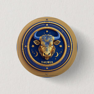 Goldener Stier im kosmischen Tierkreis Button