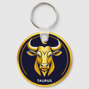 Goldener Stier im kosmischen Tierkreis Schlüsselanhänger