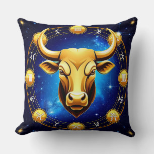 Goldener Stier Stier im kosmischen Tierkreis Kissen