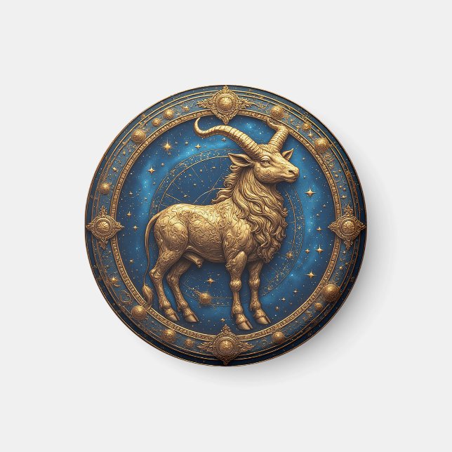 Goldener Stier Stier im kosmischen Tierkreis Magnet (Vorne)