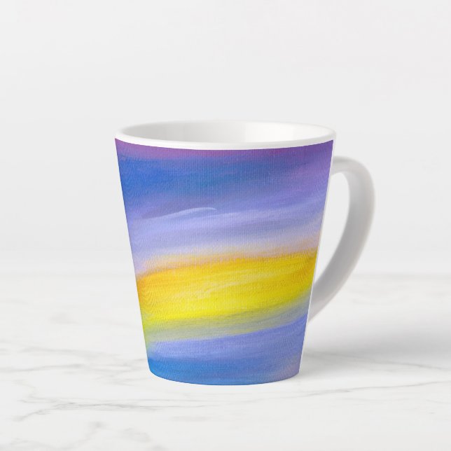Goldener Strahl Abstrakt Milchtasse (Rechte Ecke)