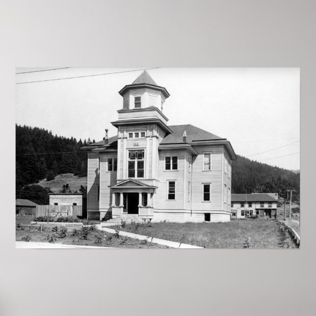 Goldener Strand, Oregon Aussicht auf Hofhaus Fotog Poster (Vorne)