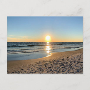 Goldener Strand Sonnenuntergang Küstenfotografie Postkarte