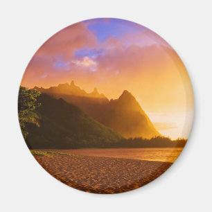 Goldener Strandsonnenuntergang, Hawaii Magnet