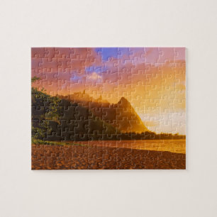 Goldener Strandsonnenuntergang, Hawaii Puzzle