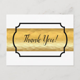 Goldener Streifen elegant danke Postcard Postkarte