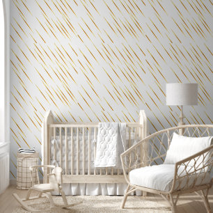Goldener Streifen Weißer Hintergrund Einfach  Tapete