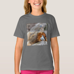 Goldener Stumpfnasen-Affe Vater mit Baby T-Shirt