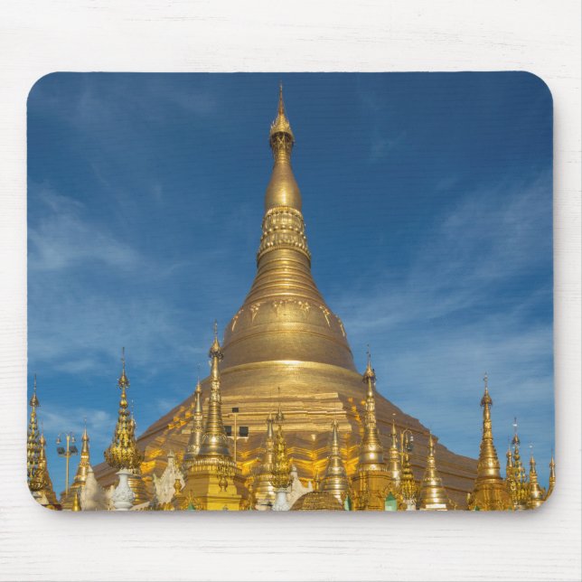Goldener Stupa-Tempel Mousepad (Vorne)