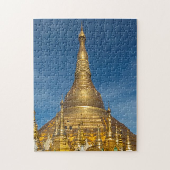 Goldener Stupa-Tempel Puzzle (Vertikal)