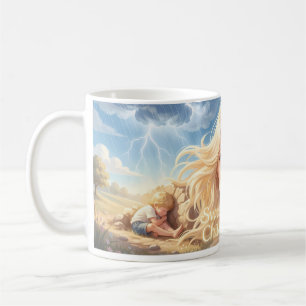 Goldener Sturm der Kindheitsliebe-Fantasie-Tasse Kaffeetasse