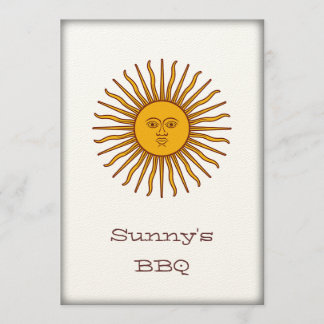 Goldener Sun von Mai-GRILLEN Party laden ein Einladung