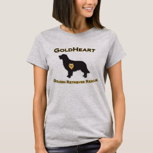 Goldener T - Shirt Silhouette GoldHeart Damen