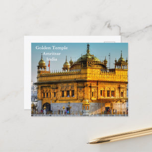Goldener Tempel Indien Vintage Tourismus Reise Hin Postkarte
