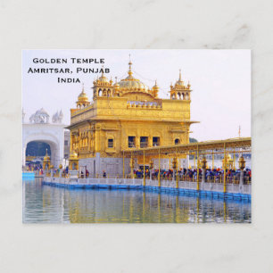 Goldener Tempel Indien Vintage Tourismus Reise Zus Postkarte