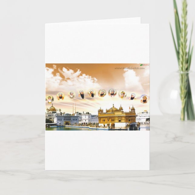 GOLDENER TEMPEL MIT DEN SIKHgurus Karte (Vorderseite)