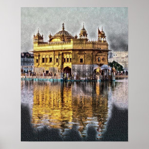 Goldener Tempel von Amritsar, Indien Poster