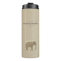 Goldener Thermalbecher Elefant für Sie