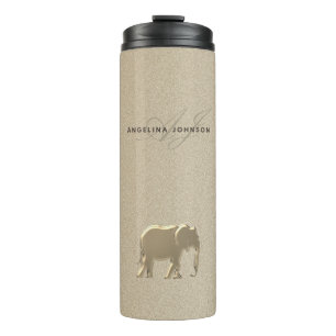 Goldener Thermalbecher Elefant für Sie Thermosbecher