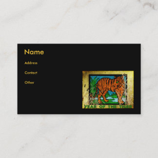 Goldener Tiger Visitenkarte