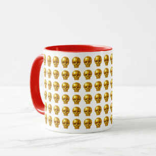 Goldener Totenkopf Luxus Tasse