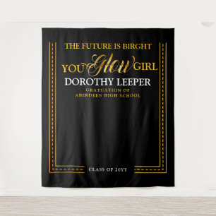 Goldener Touch. Mach deine Zukunft hell. Wandteppich