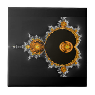 Goldener Traum. Das berühmte Full Mandelbrot Set Fliese