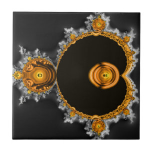 Goldener Traum. Das berühmte Full Mandelbrot Set Fliese