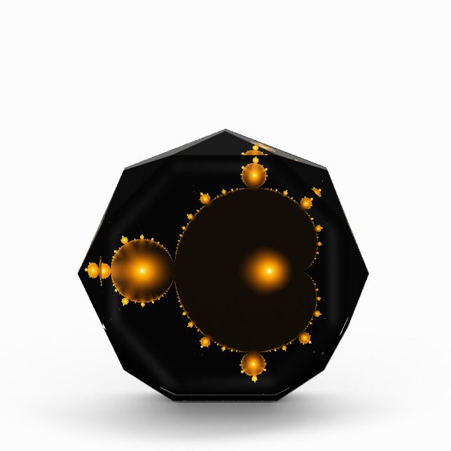 Goldener Traum. Das berühmte Full Mandelbrot Set Fotoblock (Vorderseite)