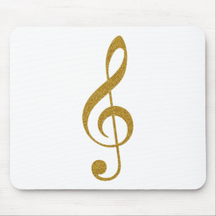 goldener Treble-Klammer für ihre musikalische Note Mousepad