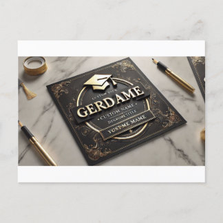 Goldener Triumph: Luxury Abschluss Card" Postkarte