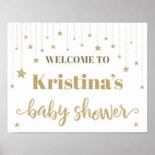 Goldener Twinkle Twinkle Little Star Baby Shower S Poster