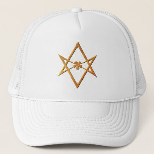 Goldener Unicursal Hexagram - thelemic Symbol Truckerkappe