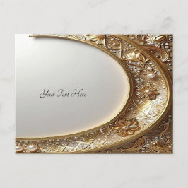 Goldener verzierter Bilderrahmen Postkarte