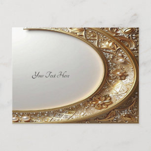 Goldener verzierter Bilderrahmen Postkarte